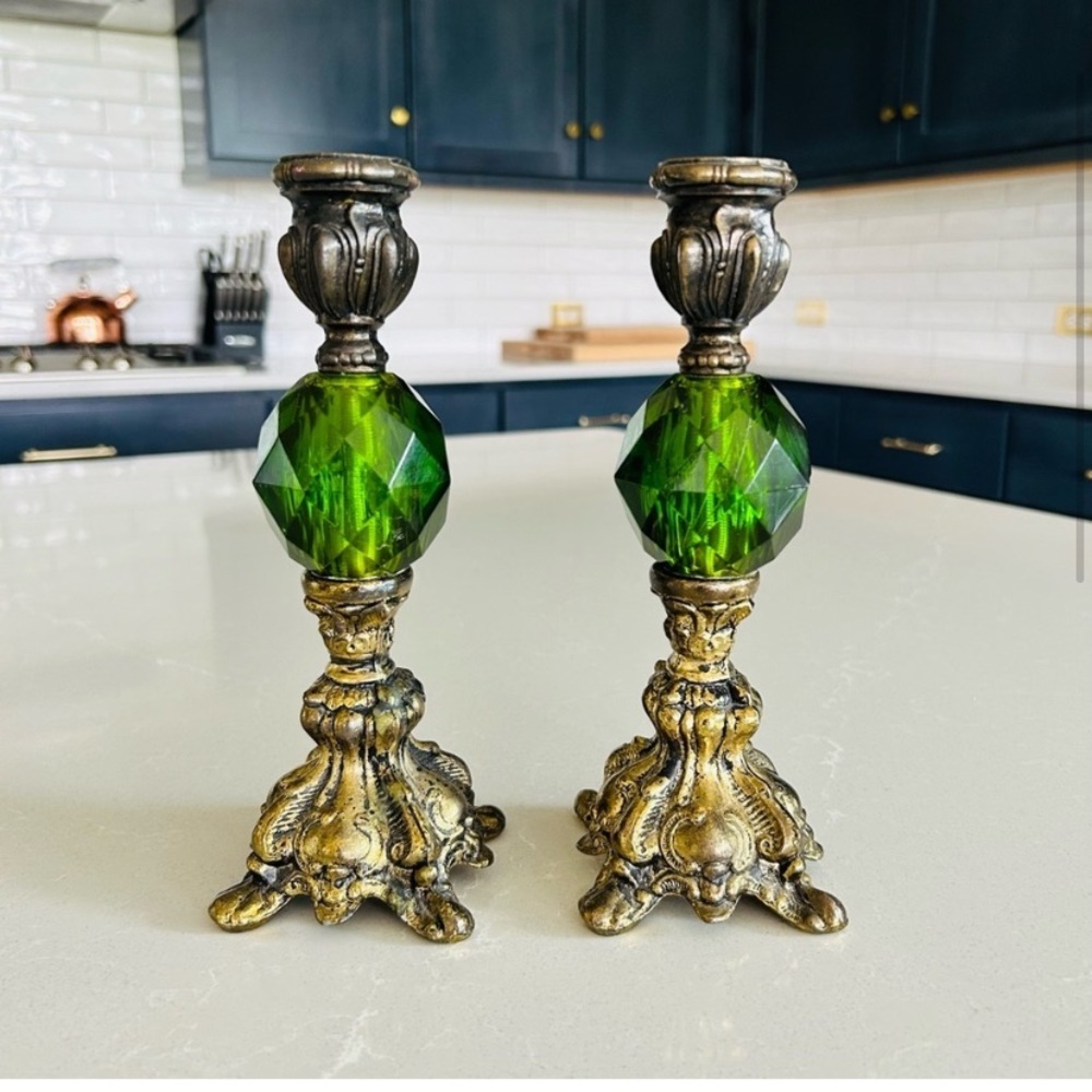 Vintage Victorian candleholders